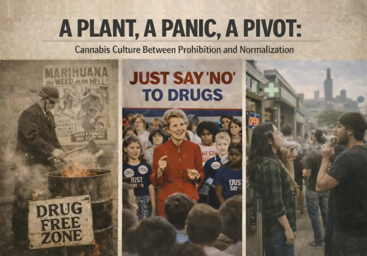 A Plant, a Panic, a Pivot: Cannabis Culture Between Prohibition and Normalization