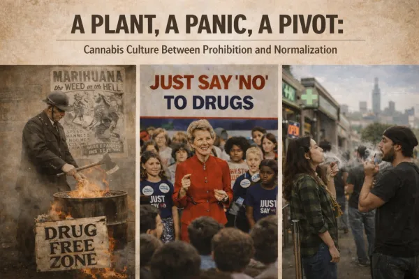 A Plant, a Panic, a Pivot: Cannabis Culture Between Prohibition and Normalization